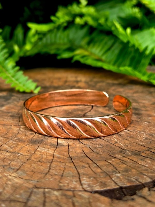 Pure Copper Cuff Bracelet - Spiral - Jewellery Australia