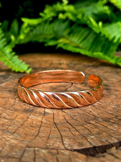 Pure Copper Cuff Bracelet - Spiral - Jewellery Australia