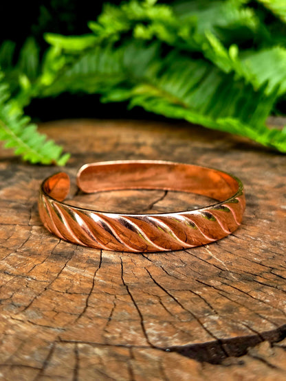 Jewellery Pure Copper Cuff Bracelet - Spiral