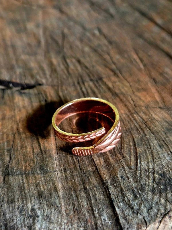 Pure Copper Ring - Feather/Leaf - Copper Australia