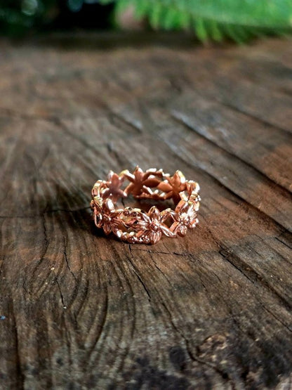 Pure Copper Ring - Flower - Copper Australia