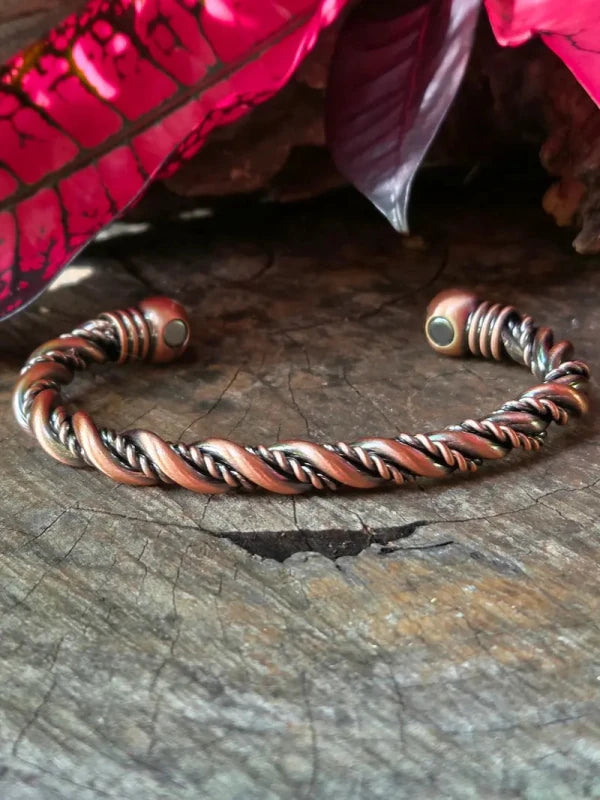 Pure Magnetic Copper Cuff Bracelet - Twisted - Jewellery Australia