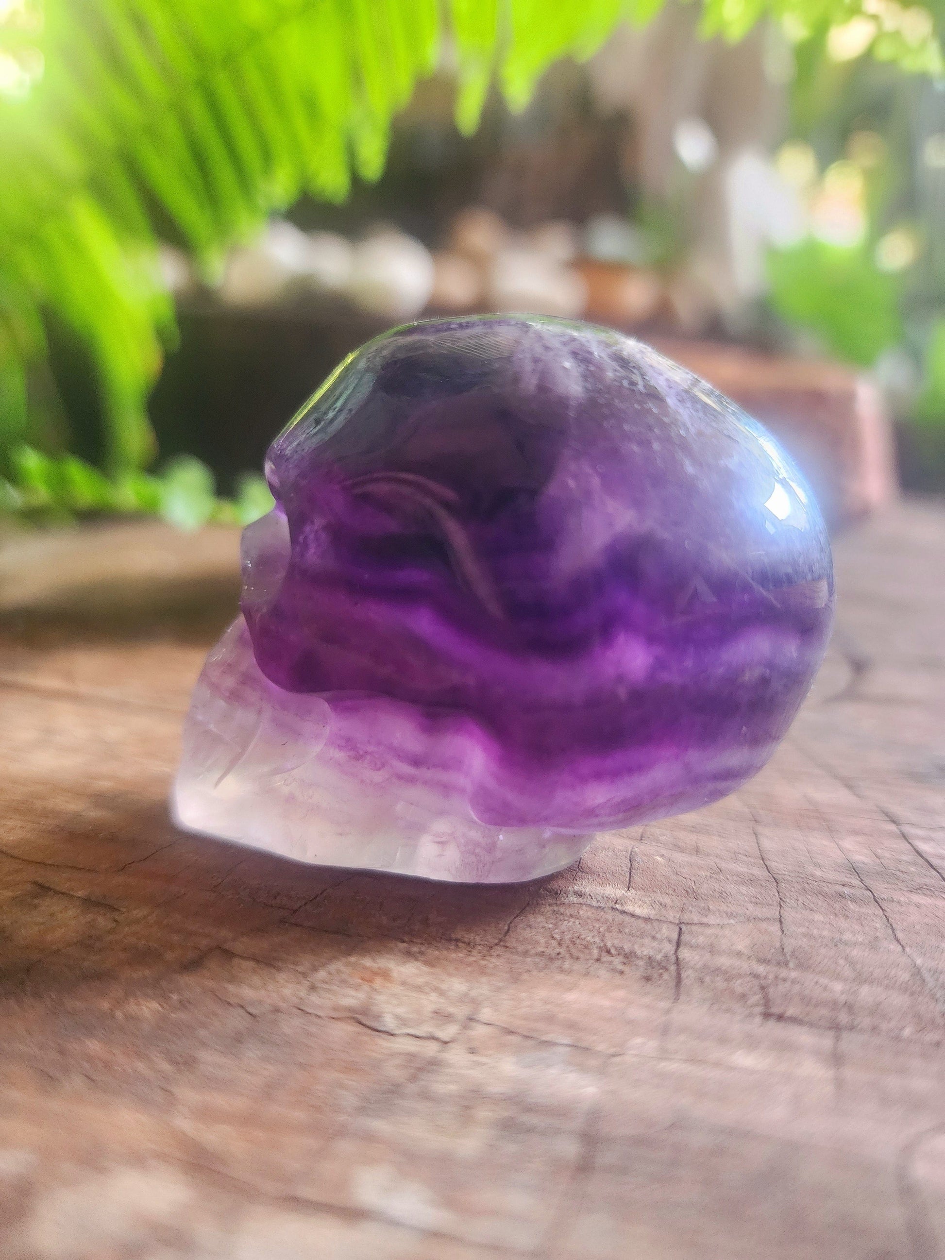 Carving Purple Fluorite Carved Skull Australia