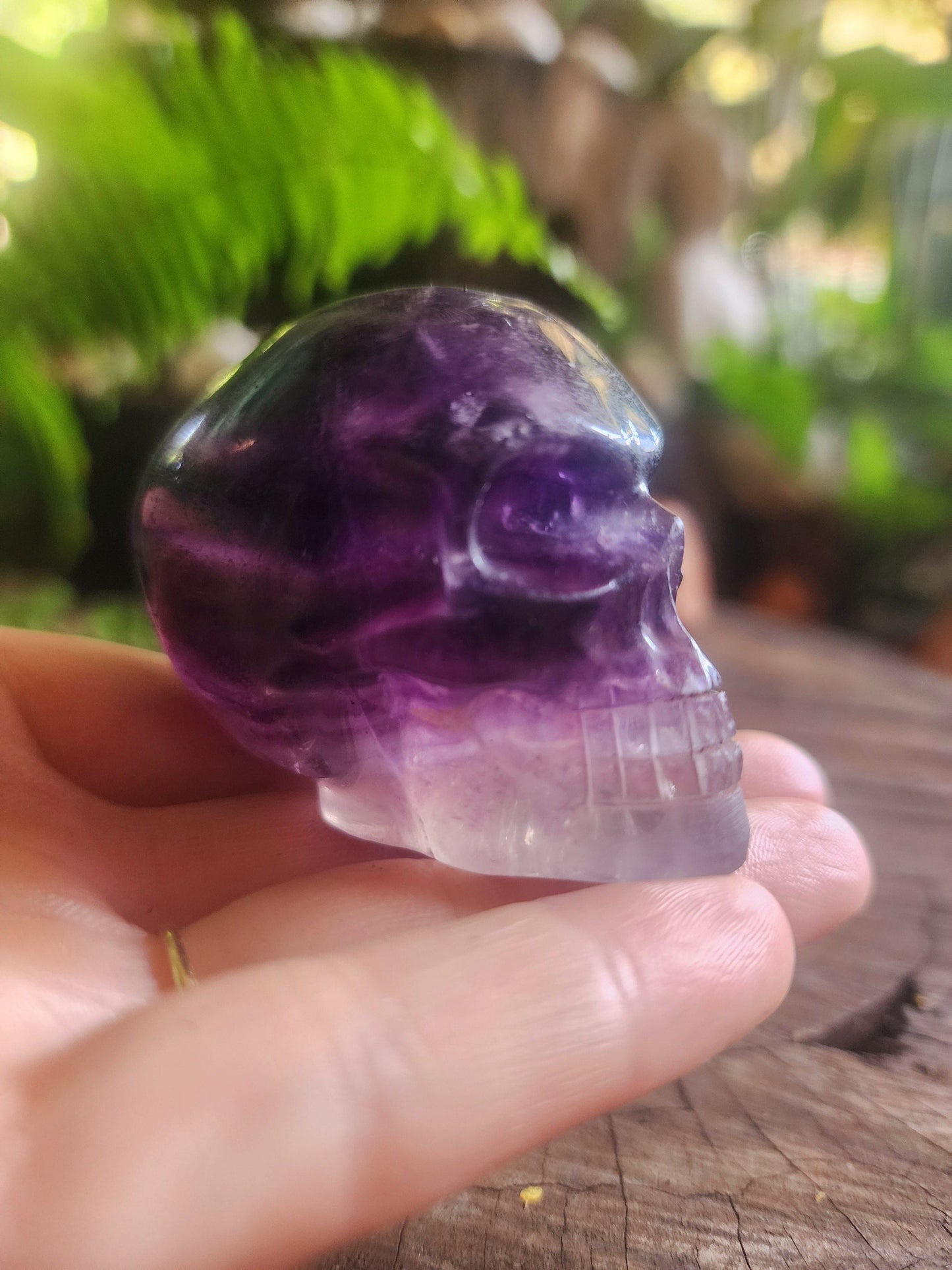 Carving Purple Fluorite Carved Skull Australia