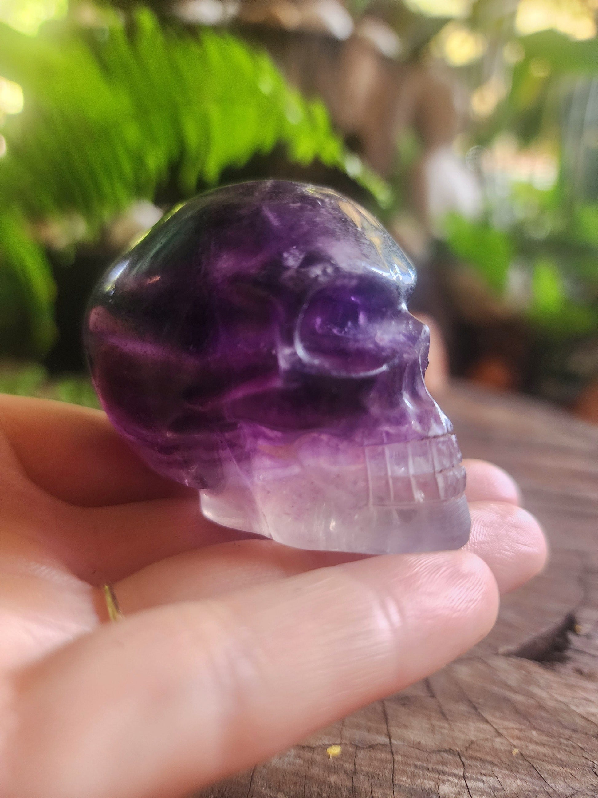 Carving Purple Fluorite Carved Skull Australia