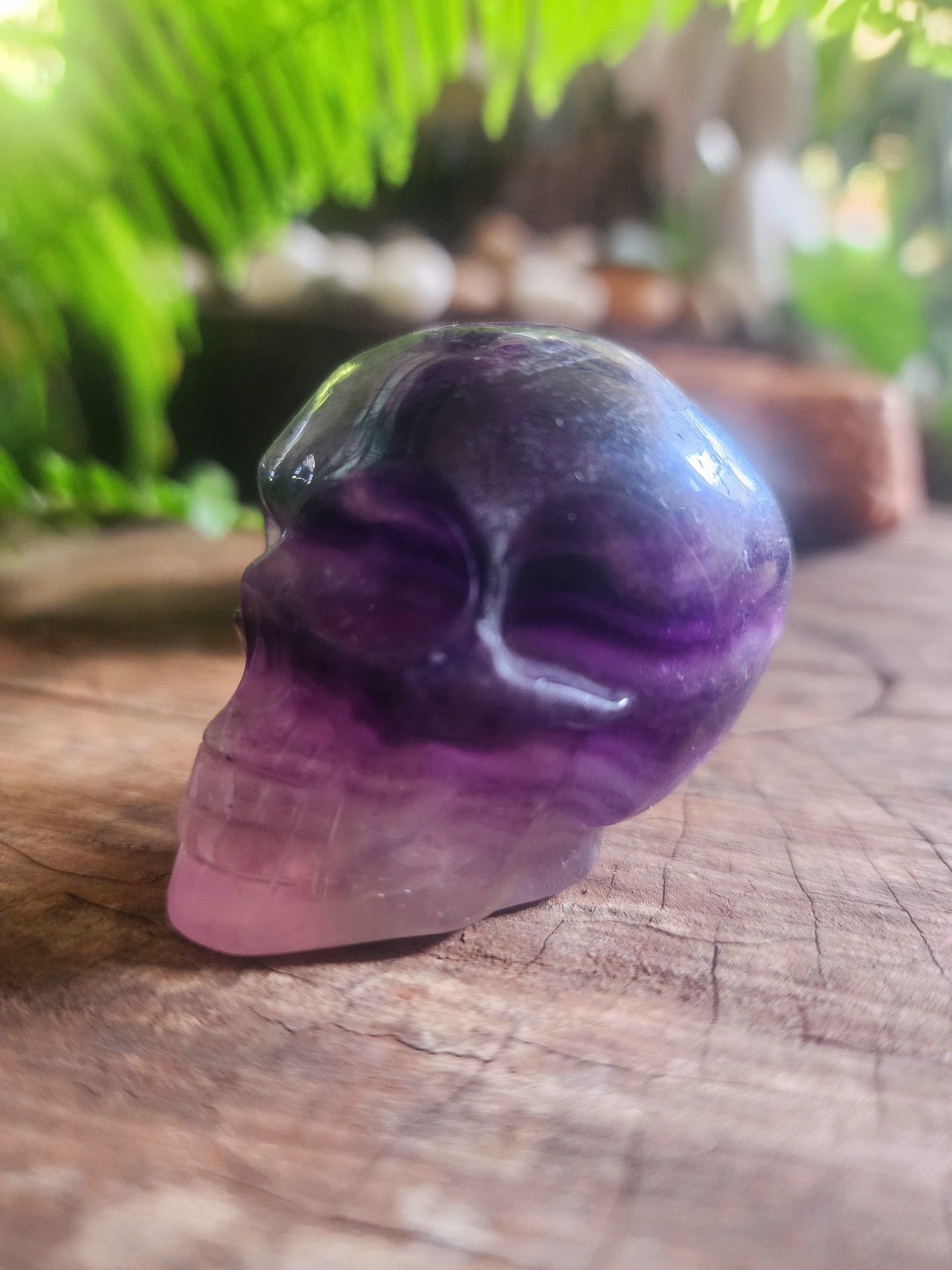 Carving Purple Fluorite Carved Skull Australia