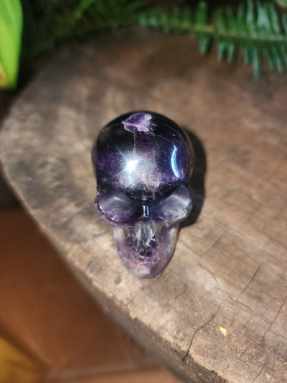 Purple Fluorite Crystal Skull Carving - Crystals Australia