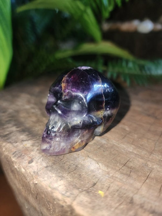 Purple Fluorite Crystal Skull Carving - Crystals Australia