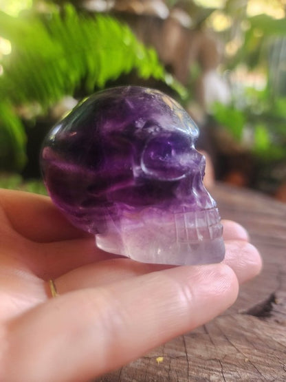 Purple Fluorite Skull Carving - Carving Australia