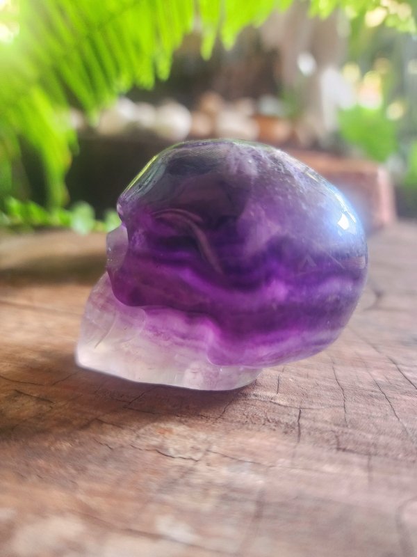 Purple Fluorite Skull Carving - Carving Australia