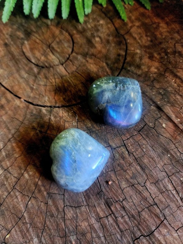 Purple Labradorite Crystal Heart - Crystals Australia