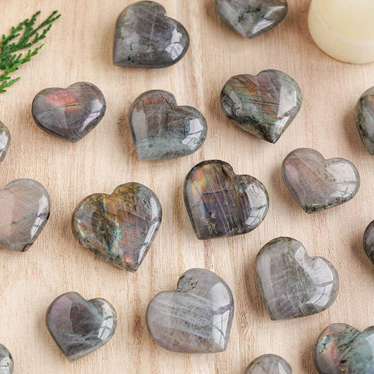Purple Labradorite Crystal Heart - Crystals Australia
