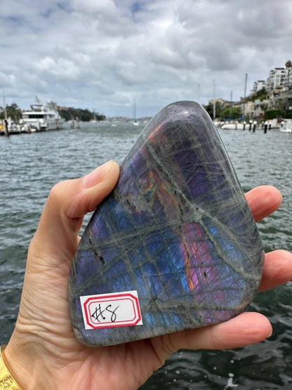 Purple Labradorite Freeform Polished Slab 476g - Crystals Australia