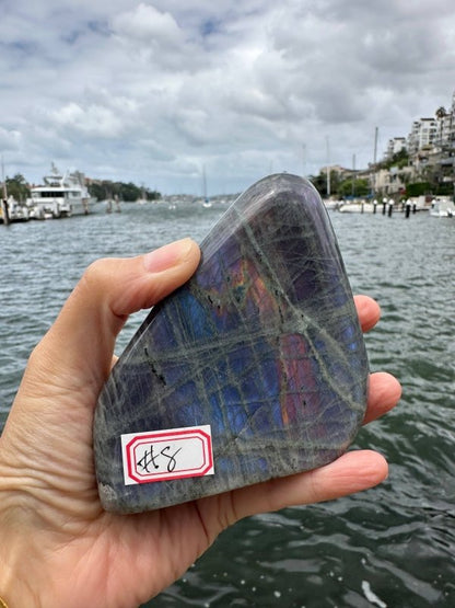 Purple Labradorite Freeform Polished Slab 476g - Crystals Australia