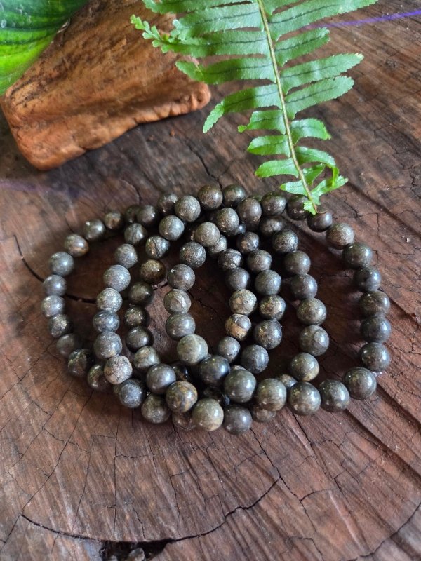 Pyrite Bracelet - 8mm - Jewellery Australia