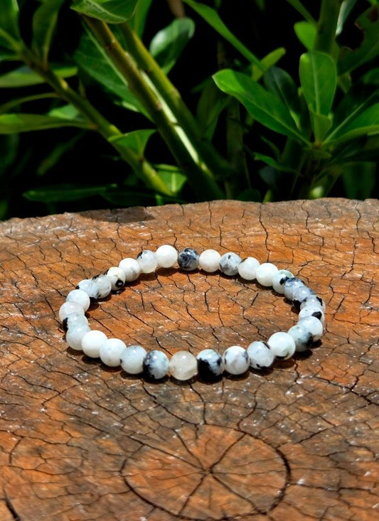 Rainbow Moonstone Bracelet - 6mm - Crystals Australia