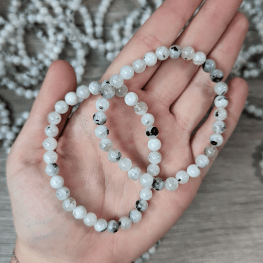 Rainbow Moonstone Bracelet - 6mm - Crystals Australia