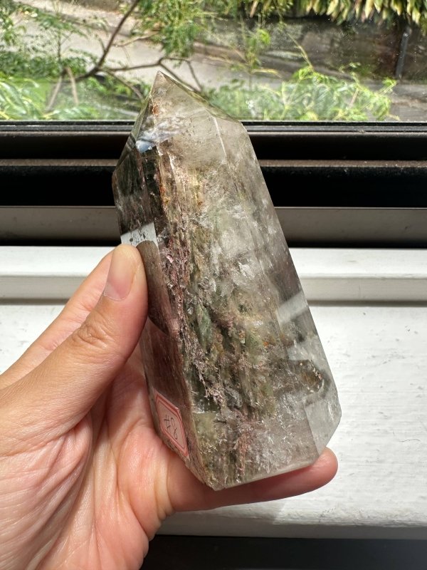 Rare Garden Quartz Lodolite Tower Point - Crystals Australia