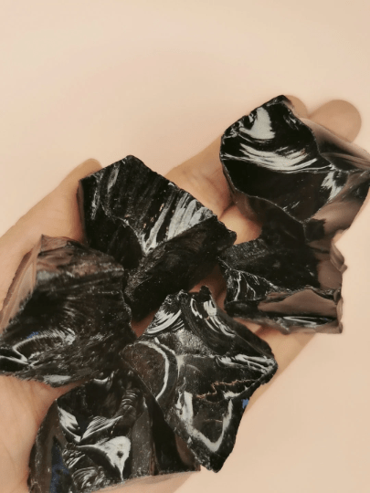 Raw Black Obsidian Australia