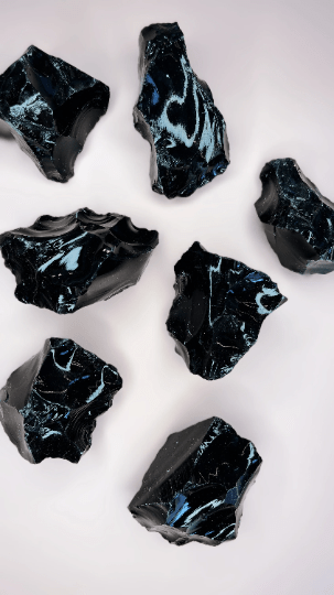 Raw Black Obsidian Australia