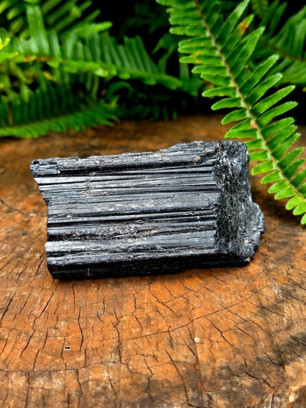 Raw Black Tourmaline with Feldspar High Quality - Crystals Australia