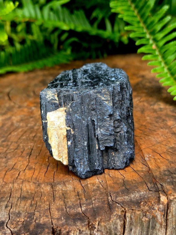 Raw Black Tourmaline with Feldspar High Quality - Crystals Australia