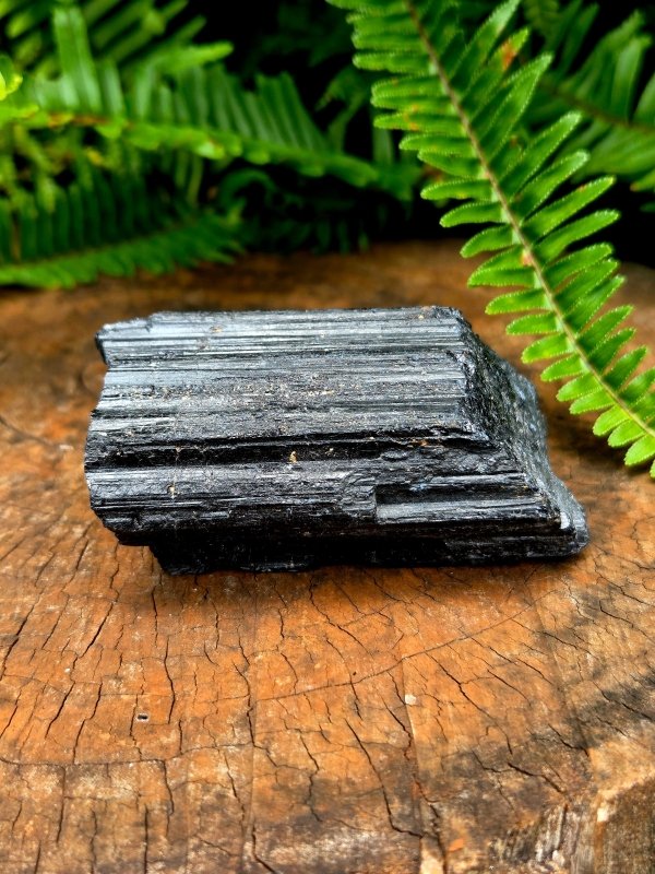 Raw Black Tourmaline with Feldspar High Quality - Crystals Australia
