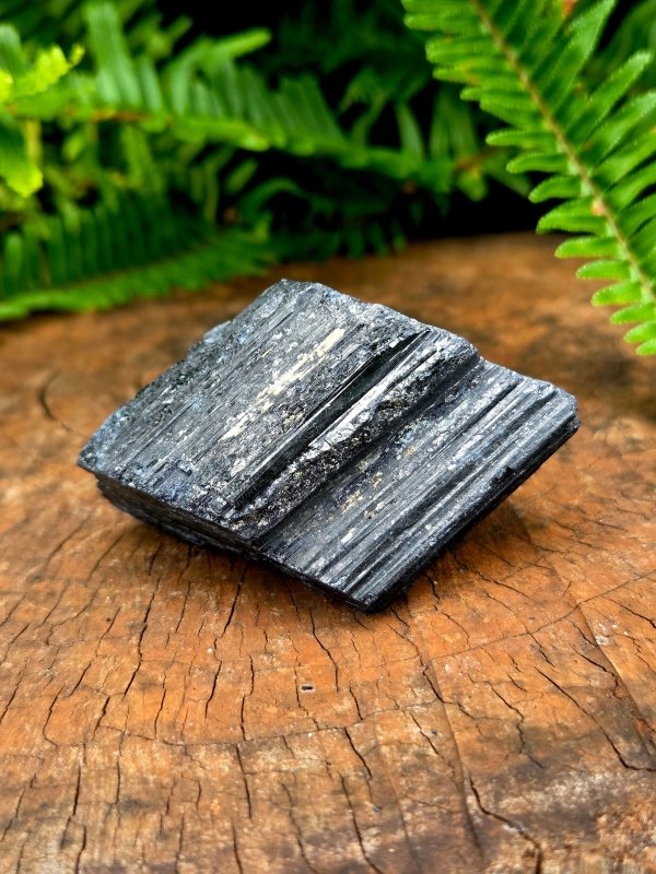 Raw Black Tourmaline with Feldspar High Quality - Crystals Australia