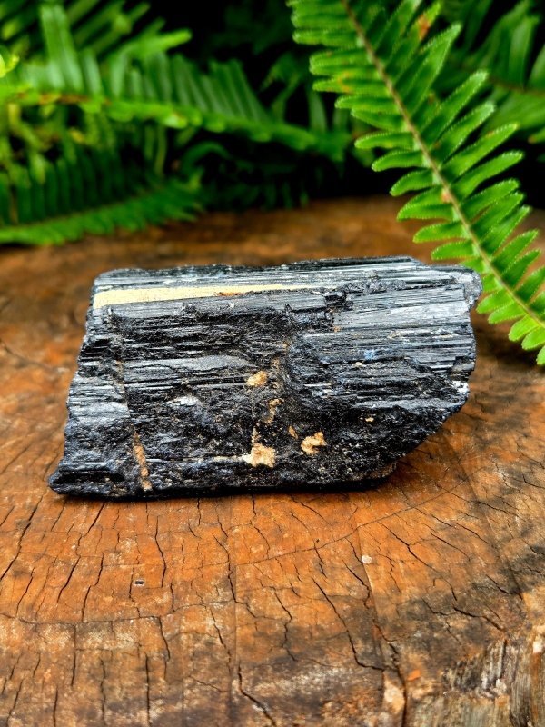 Raw Black Tourmaline with Feldspar High Quality - Crystals Australia