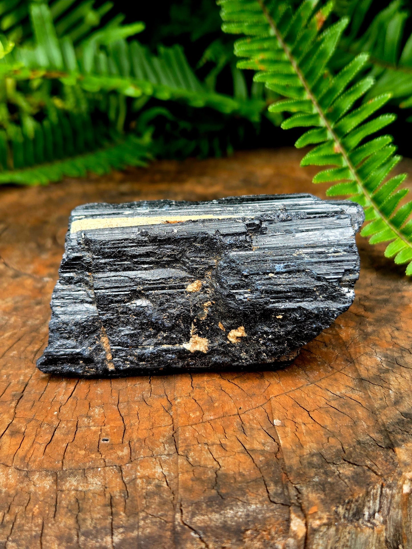 Crystals Raw Black Tourmaline with Feldspar High Quality