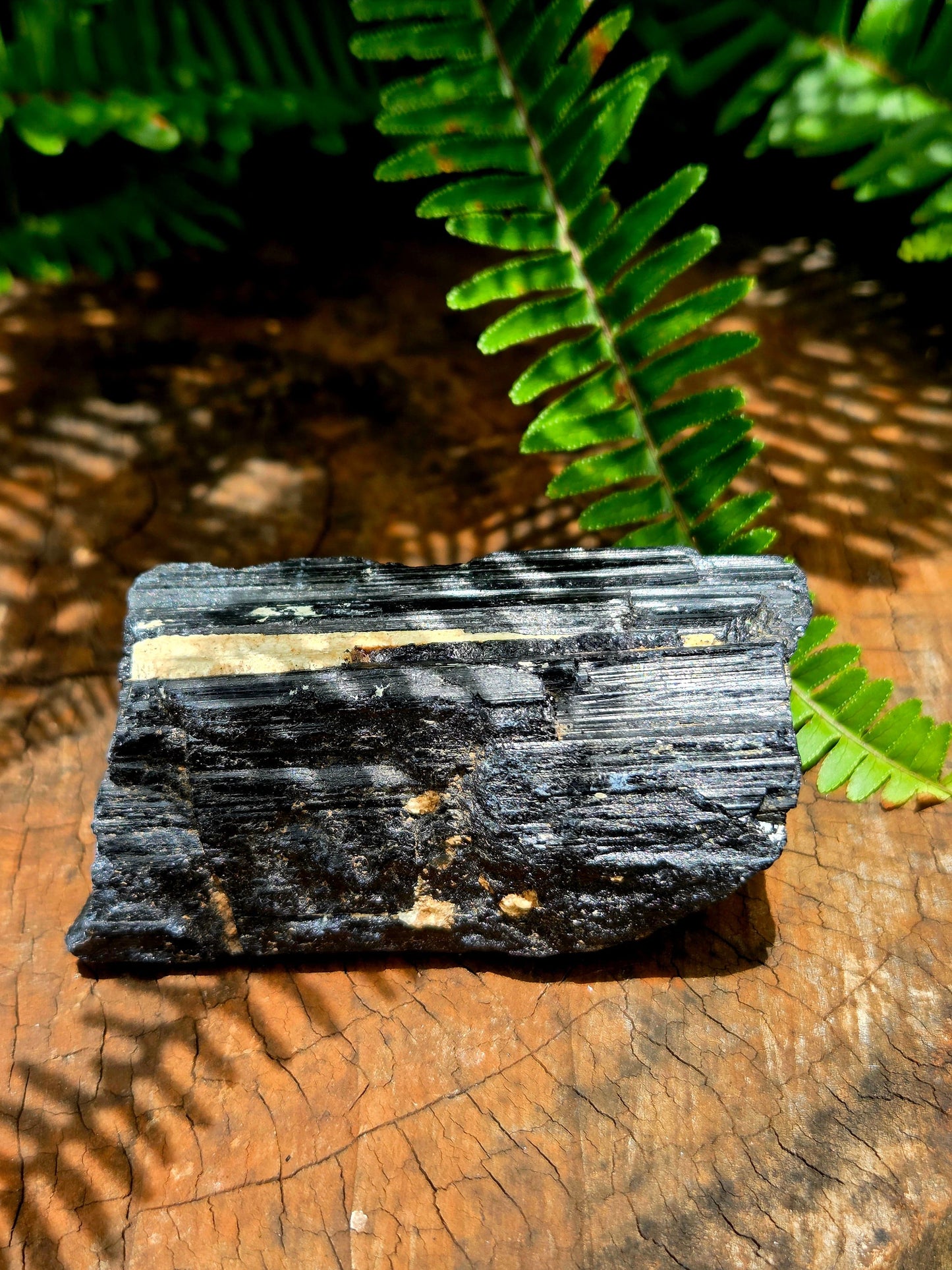 Crystals Raw Black Tourmaline with Feldspar High Quality