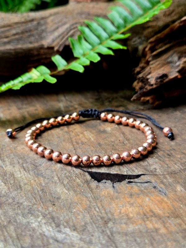 Rose Gold Copper Bracelet - 6mm - Jewellery Australia