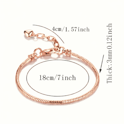 Rose Gold Copper Bracelet - Snake Chain - Jewellery Australia