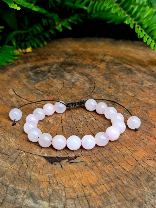Rose Quartz Bracelet - 10mm Adjustable - Jewellery Australia
