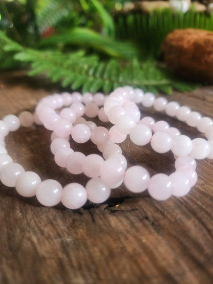 Rose Quartz Bracelet - 8mm - Crystals Australia