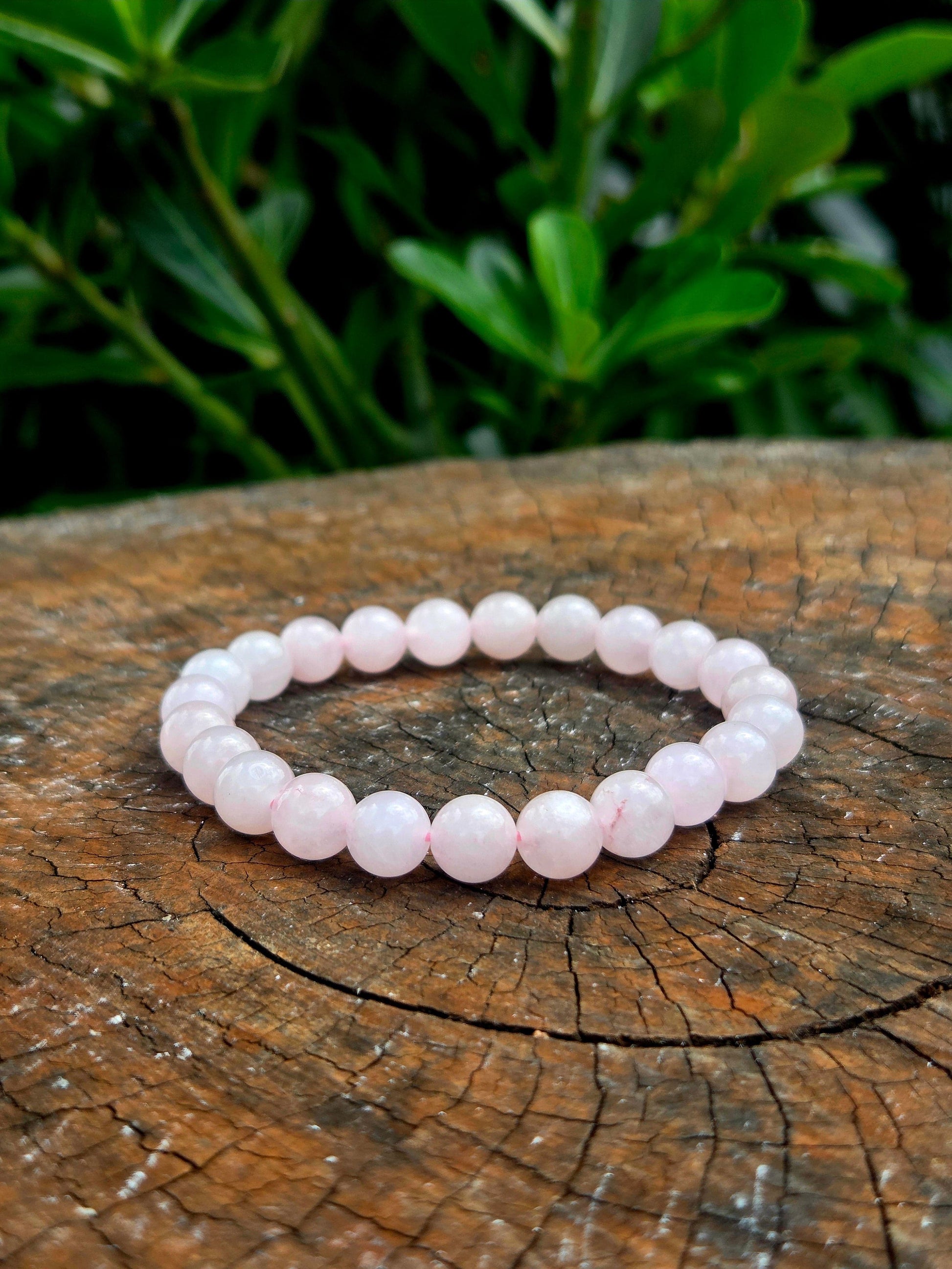 Crystals Rose Quartz Bracelet 8mm