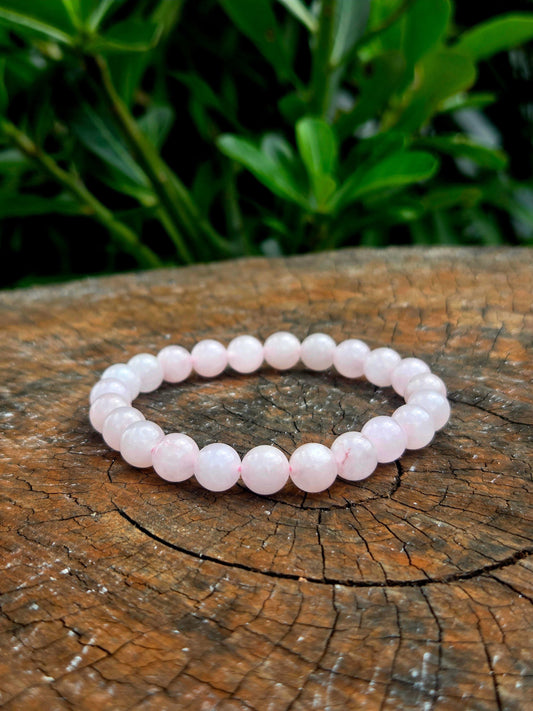 Crystals Rose Quartz Bracelet 8mm