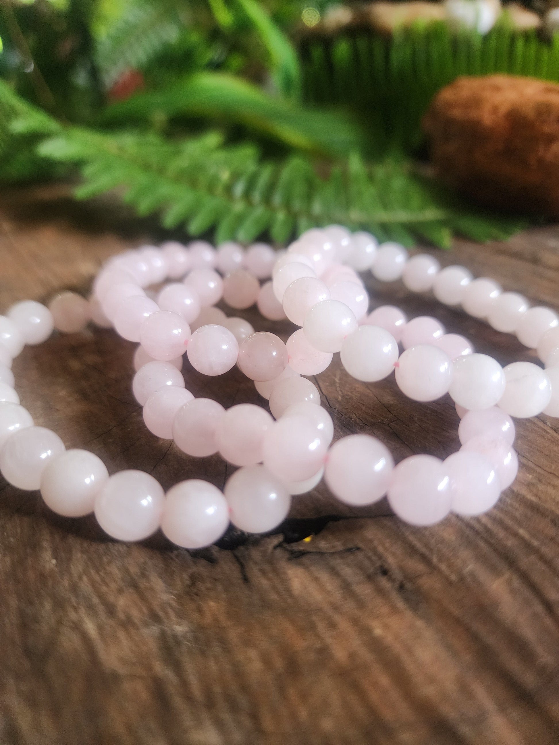 Crystals Rose Quartz Bracelet 8mm