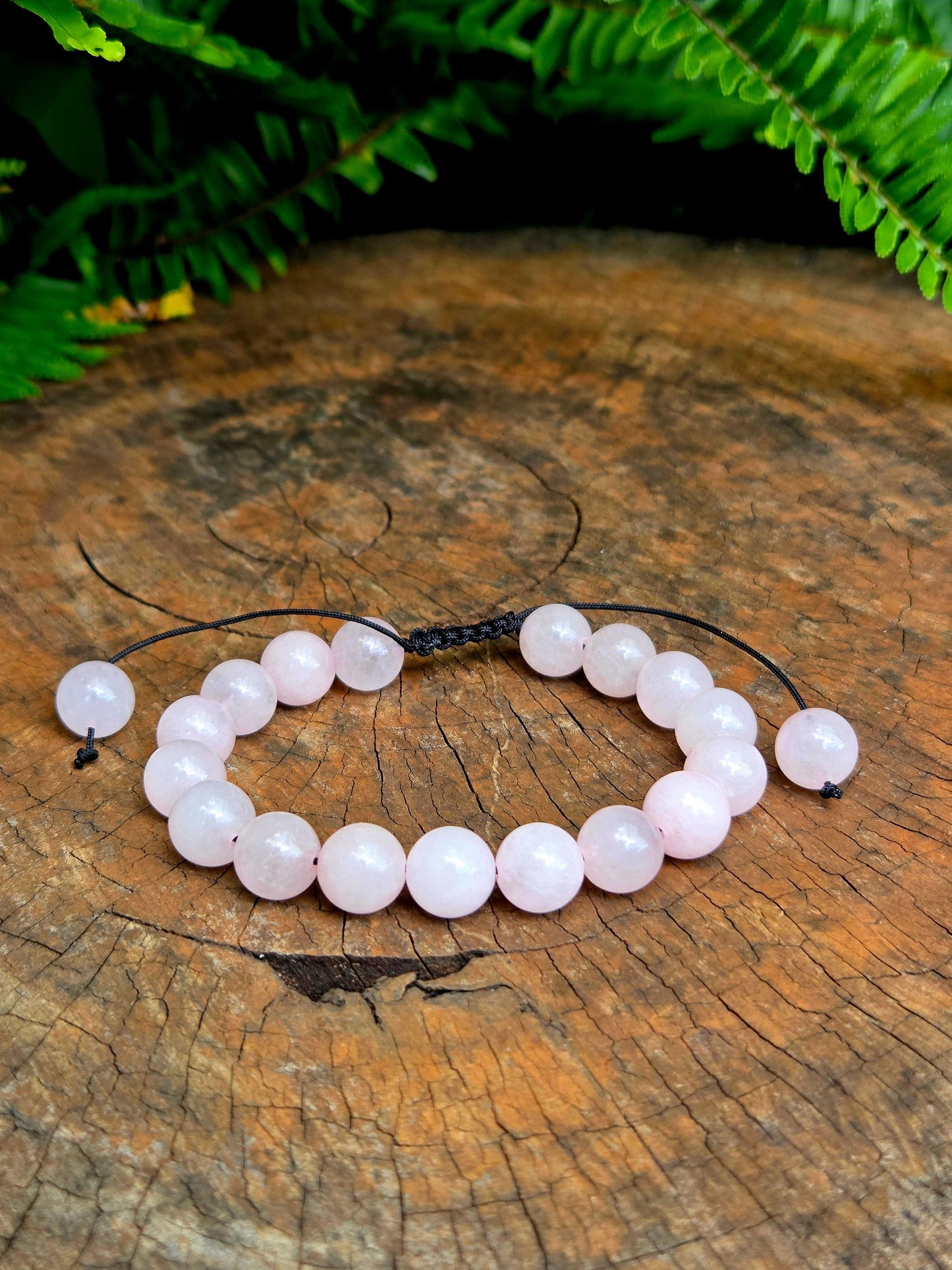 Jewellery Rose Quartz Crystal Bracelet - 10mm Adjustable