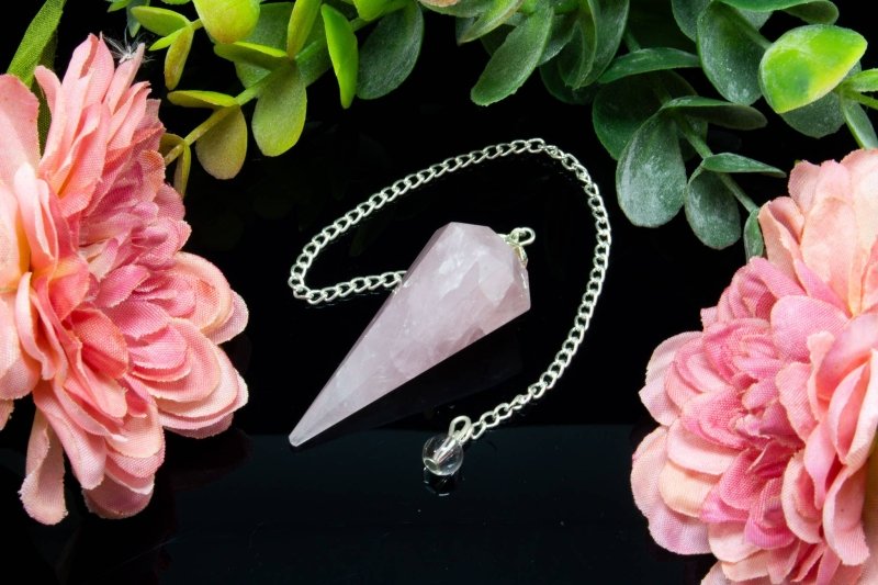 Rose Quartz Crystal Pendulum - Crystals Australia
