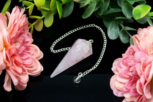 Rose Quartz Crystal Pendulum - Crystals Australia