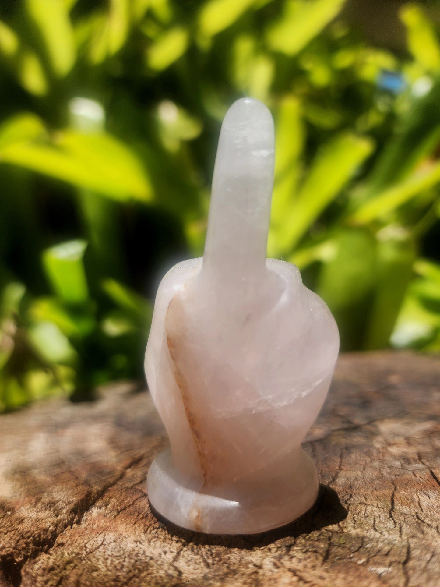 Crystals Rose Quartz Finger Carving