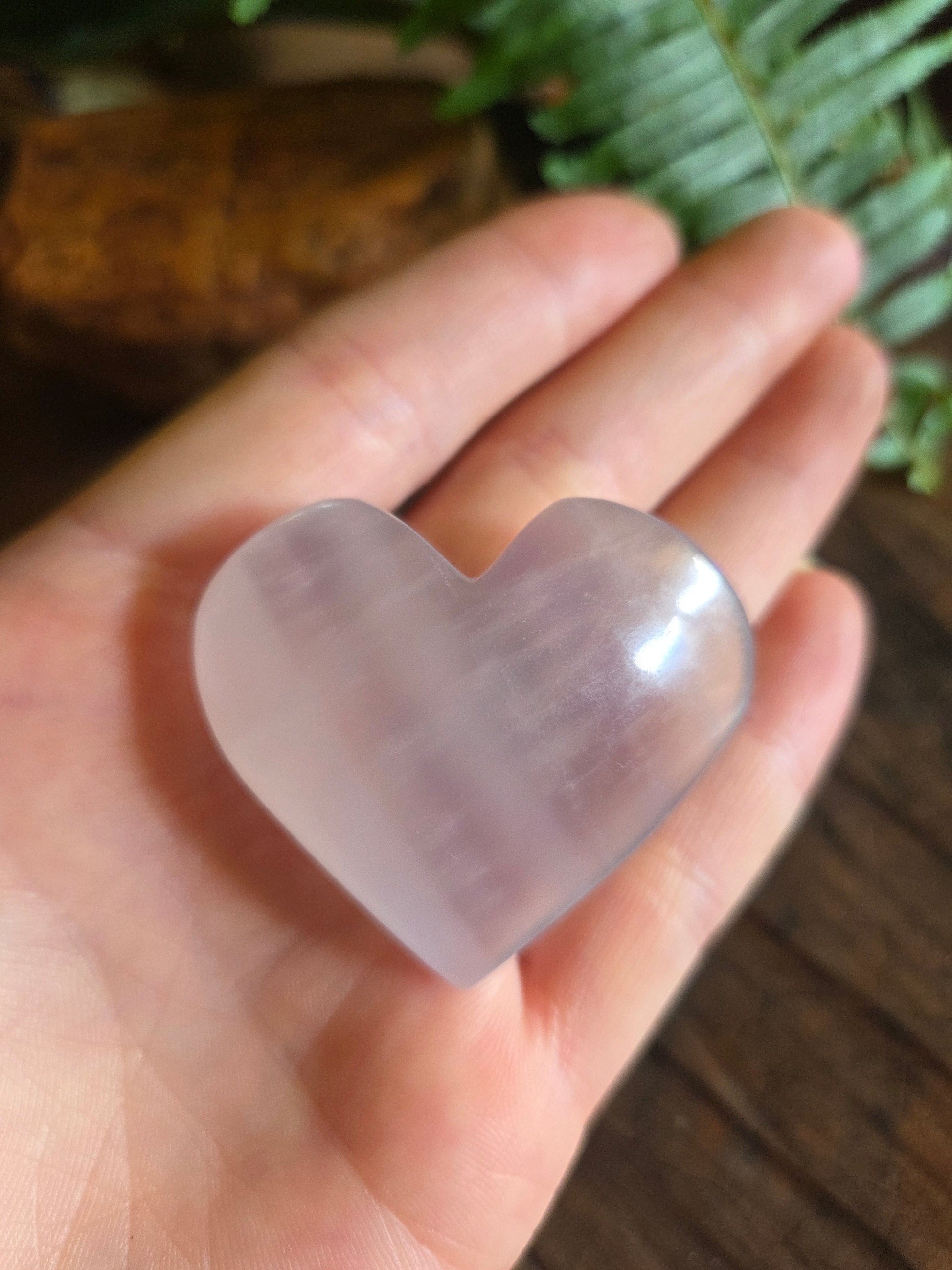 Crystals Rose Quartz Heart Carving