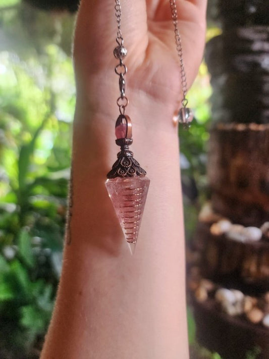 Rose Quartz Orgonite Pendulums - Accessories Australia