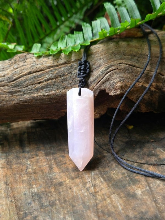 Rose Quartz Point Pendant Necklace - Jewellery Australia