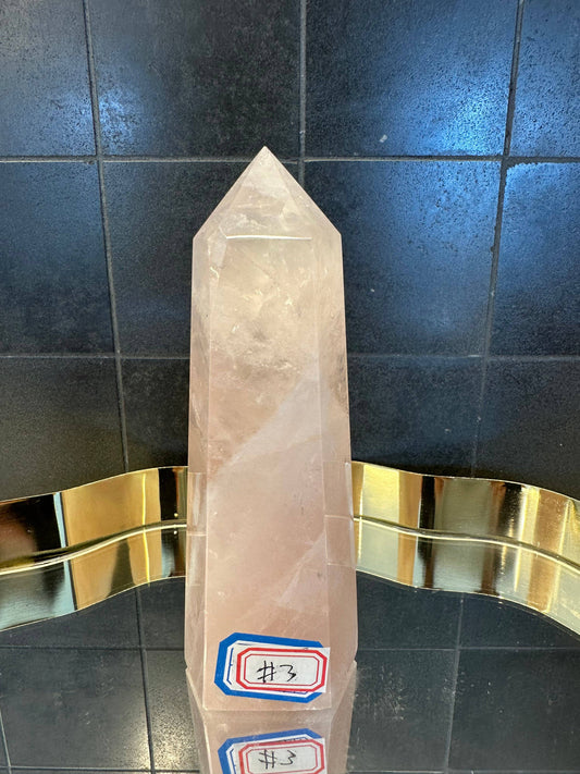 Crystals Rose Quartz Tower Point 403g Australia