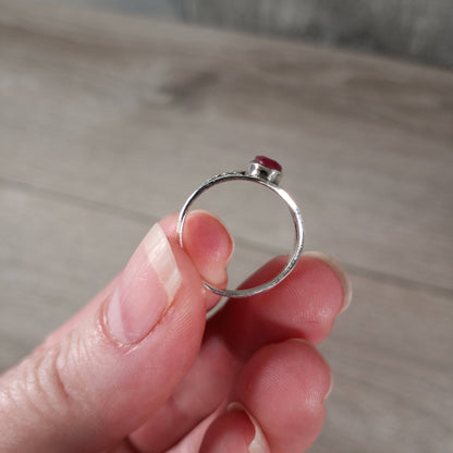 Jewellery Ruby Ring 925 Sterling Silver "Witchy Boho Style"