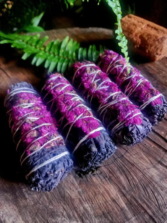 SAGE SMUDGE STICK - Blossom 10cm - Cleansing - Incense Australia