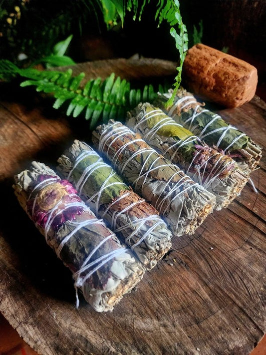 SAGE SMUDGE STICK - Peaceful 10cm - Cleansing - Incense Australia