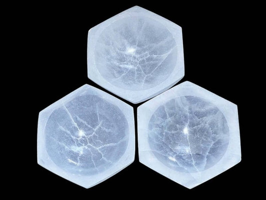 Selenite Bowl - Hexagon 10cm - Accessories Australia